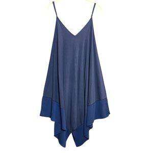 Tommy Bahama Scarf Dress Swim Cover Up Womens S/M Blue Cotton Adjustable Strap